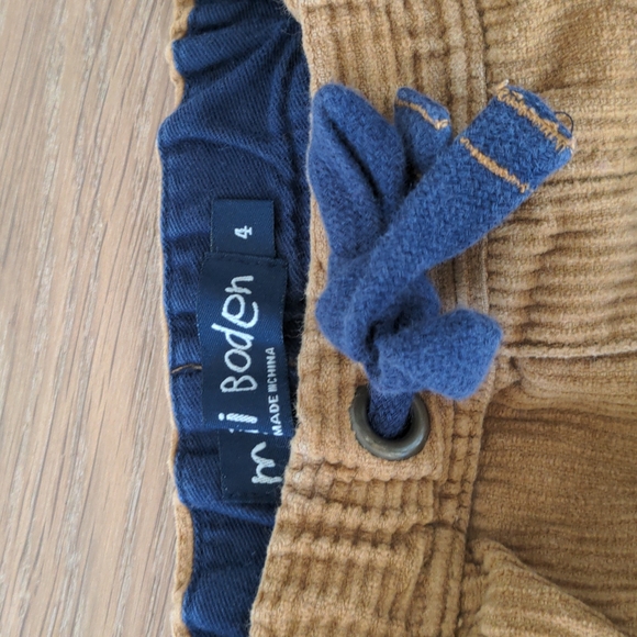 Mini Boden Gold/Tan Corduroy Pants Size 4 - Picture 3 of 3